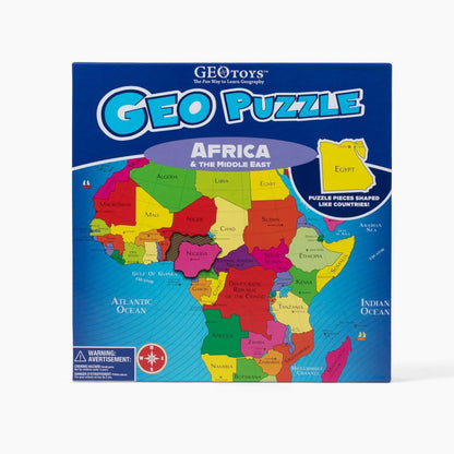 GeoToys GeoPuzzle, World Jigsaw Puzzles, 68 Pc Geography Game & Map Puzzle, Educational Games & Kids Learning Activities, Puzzle Gifts for Children Ages 6-9, Fun Learning Toys for Kids