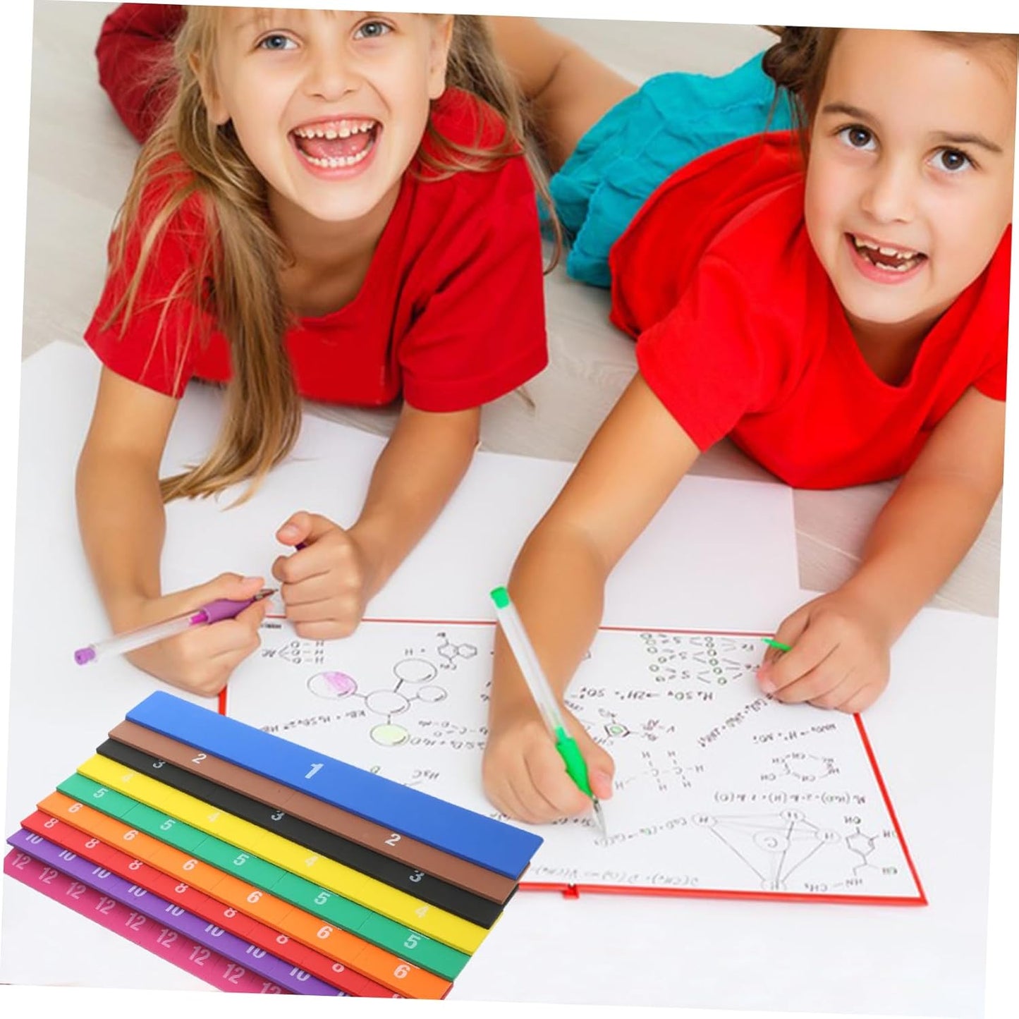 Housoutil 1 Set Educational Fraction Tiles Math Manipulatives for Students Engaging for Fraction Cognition Compact and Lightweight Teaching Tools