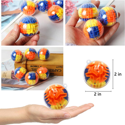 100 Pcs Puzzle Maze Ball Mini 3D Gravity Cube Puzzle Ball Toy for Kids Ages 3 6 7 8-10, Educational Challenges Magic Brain Teasers Games for Boys Girls Birthday Gifts Classroom Prize