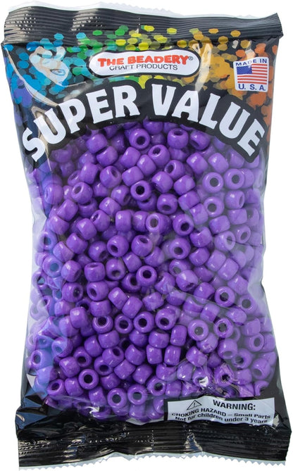 The Beadery 6 by 9mm Barrel Pony Bead, Crystal (750V006), Small, 900-Pieces
