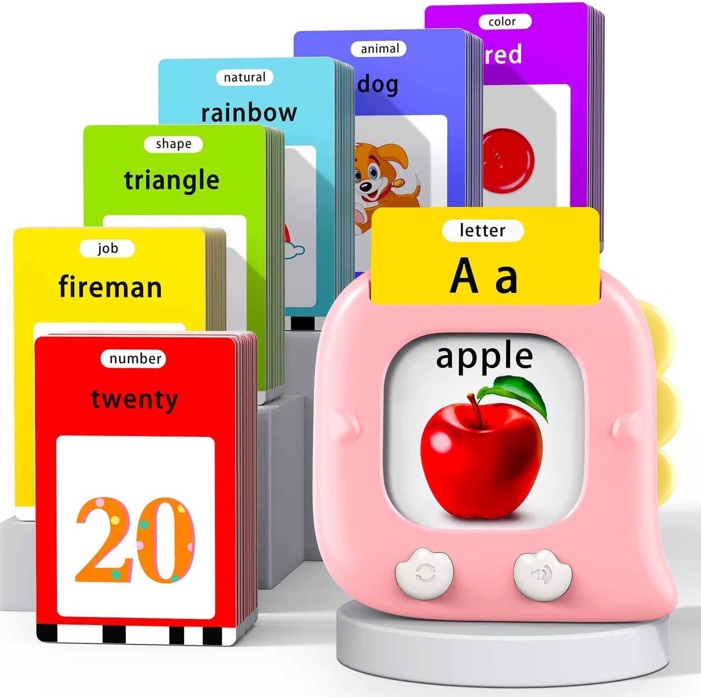 Kidzdo Dinosaur Sight Words Talking Flash Cards for 2 3 4 5 6 Years Old Boys and Girls, Easter Stuff Birthday Gifts for Toddler, Pocket Speech Learning Toys Helps Language Delay Kids, Green