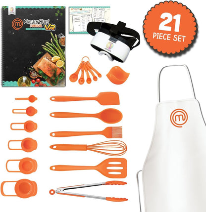 Abacus Brands VR MasterChef Junior - Virtual Reality Kids Cookbook and Interactive STEM Learning Activity Set (Full Version - Includes Goggles) - for Ages 8 and Up - Spanish Language Version