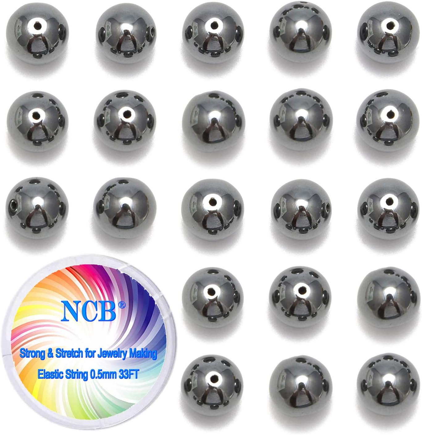 NCB 100pcs Original Natural Stone Beads Gemstone Round Loose Beads 6mm 8mm 10mm (Blue Aventurine, 6mm 100Beads) - Colors A