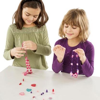 Melissa & Doug Sweet Hearts and Butterfly Friends Bead Set of 2-250+ Wooden Beads
