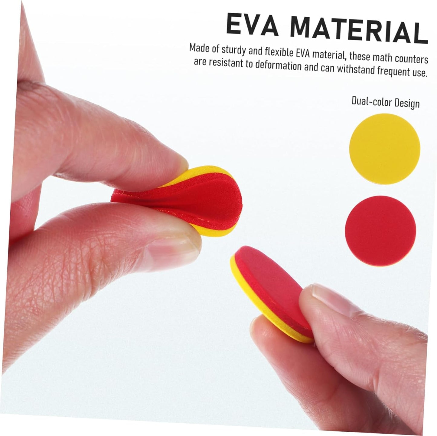 YARNOW 5sets Discs Manipulatives Round Early Childhood Education Materials Counting Blocks Counters for Chips Educational Counting Chips Math Counters Number Eva 100pcs*5