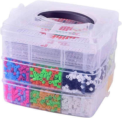 Colaxi Beads Kit,5mm Melty Beads Set Gift Puzzles Toys with Case Iron Bead for Arts Crafts Supplies Easter Girls Boys Christmas