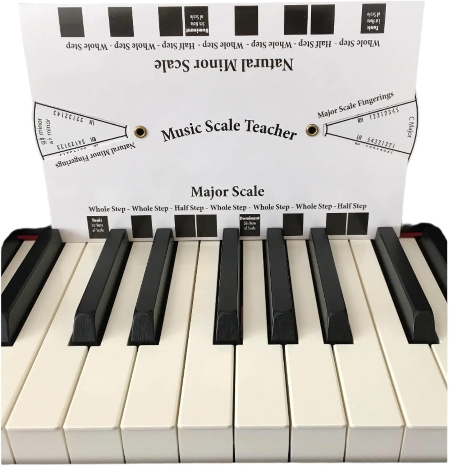 Kits Grand Staff Dry Erase Magnetic Music Theory Board with 35 Note Magnets and Marker (9 x 11.5 Inches) - Piano Teaching Tool, Music Staff Whiteboard, Keyboard Practice Aid
