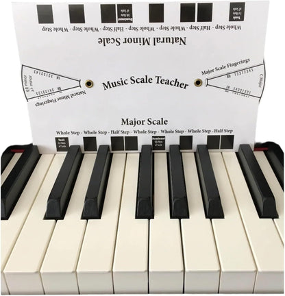 Kits Grand Staff Dry Erase Magnetic Music Theory Board with 35 Note Magnets and Marker (9 x 11.5 Inches) - Piano Teaching Tool, Music Staff Whiteboard, Keyboard Practice Aid