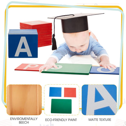 Henoyso 3 Sets Sandpaper Letters with Boxes Lower and Capital Case Sandpaper Sensory Tactile Letters Alphabet for Learning Education Easter Gift (Letter,Number,Bright)