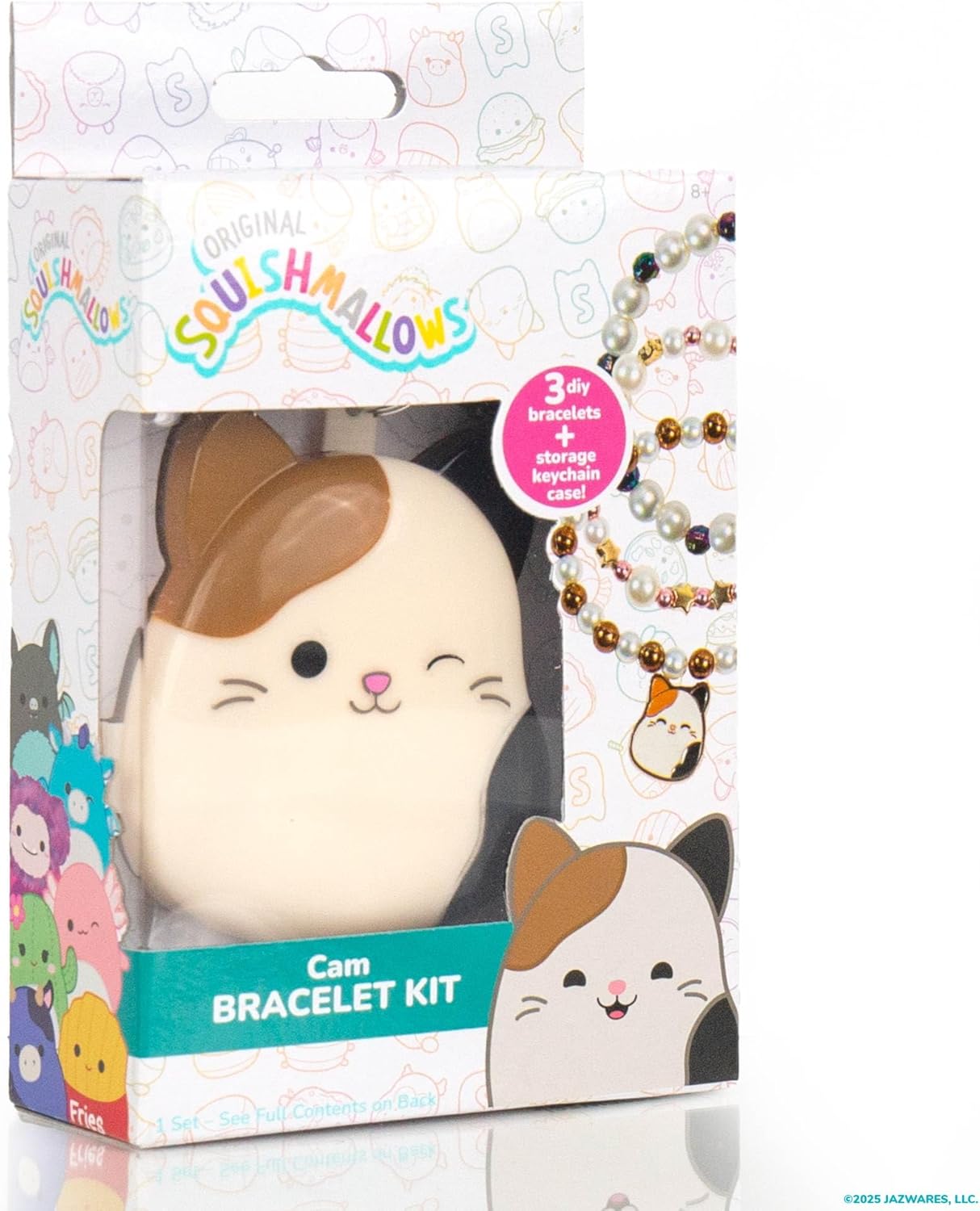 Original Squishmallows Archie The Axolotl Bracelet Kit, Friendship Bracelet Kit, Charm Bracelet Making Kit, Gifts for Girls, Squishmallows for Boys, Craft Kits