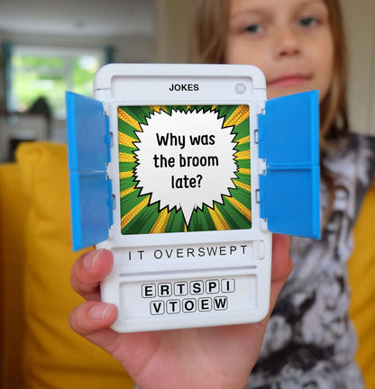 100 PICS Brain Teasers Travel Game - Solve 100 Puzzles | Flash Cards with Slide Reveal Case | Card Game, Gift, Stocking Stuffer | Hours of Fun for Kids and Adults | Age 6+