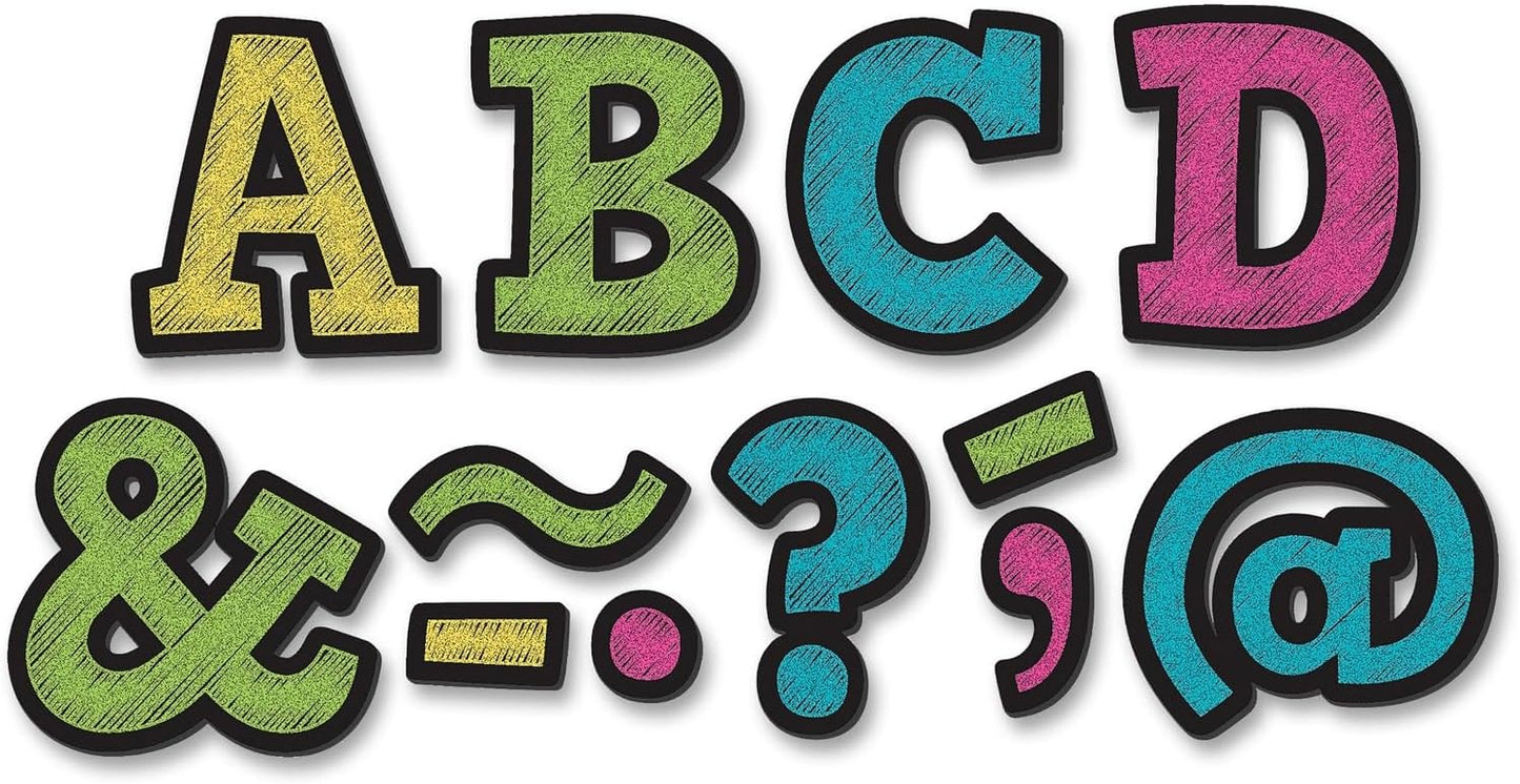 Teacher Created Resources Chalkboard Brights 2" Bold Block Magnetic Letters (TCR77190)