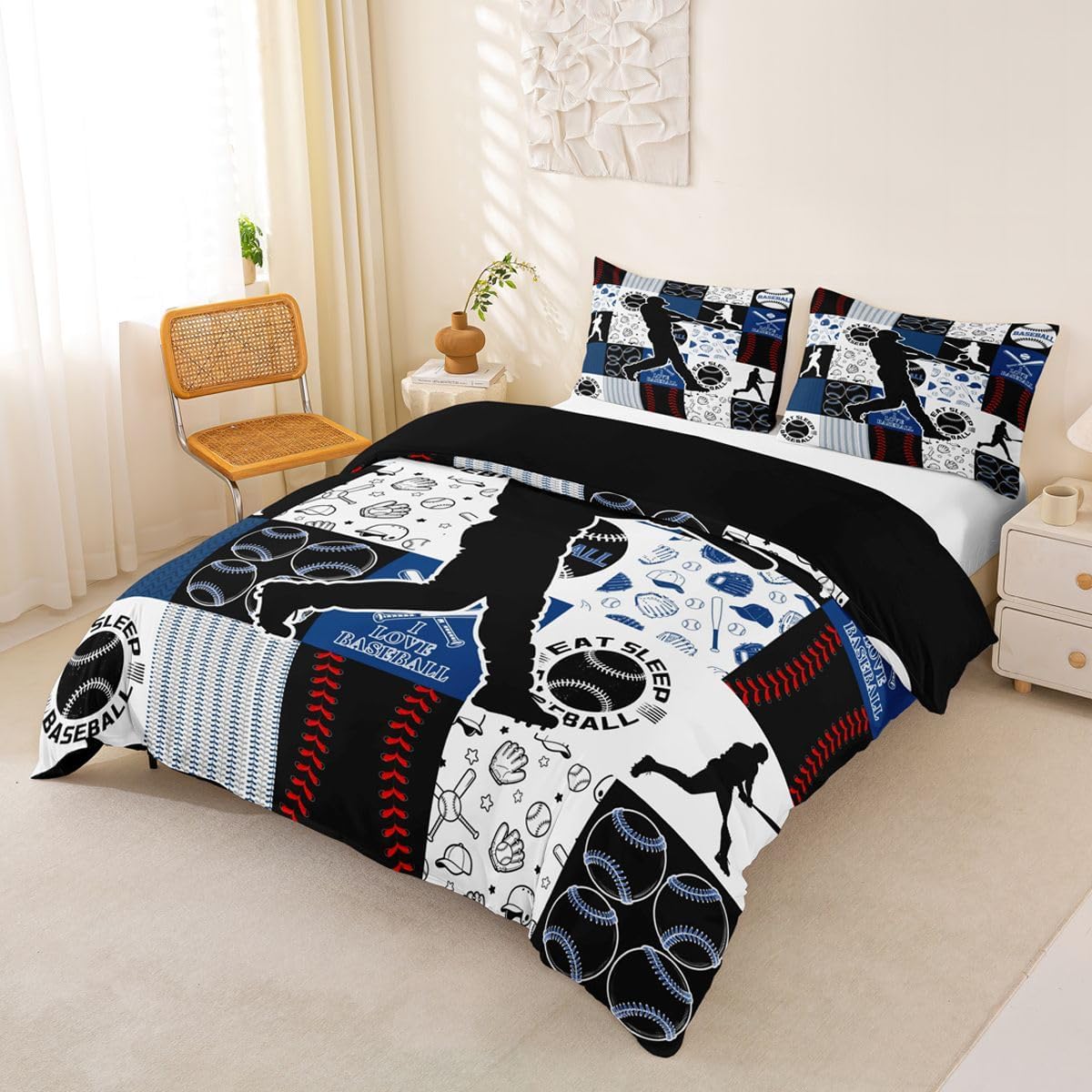 Drum Kit Duvet Cover,Kids Musical Instruments Bedding Set,Rock Music Comforter Cover for Boys Girls Room Decor,Neon Lighting Lightweight Bedspread Cover Twin Size with 1 Pillow Case(No Comforter)
