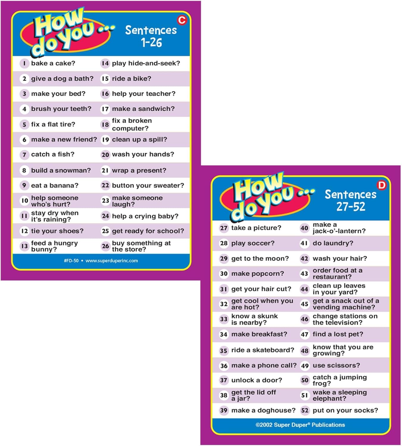 Super Duper Publications | How? Fun Deck | Communication and Language Processing Skills Flash Cards | Educational Learning Materials for Children