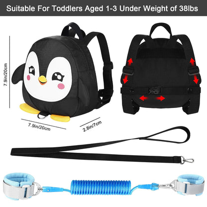 Accmor Toddler Harness Backpack Leash, Cute Dinosaur Backpacks with Anti Lost Wrist Link, Cute Mini Child Backpack Wristband Tether Strap and Protection Leashes for Boys Girls Aged 1-3 Years