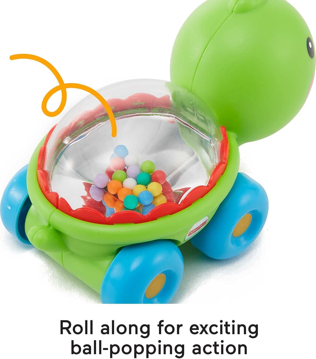 Fisher-Price Baby Toy Corn Popper Push-Along Vehicle with Sounds for Crawling Developmental Play Infants Ages 6+ Months