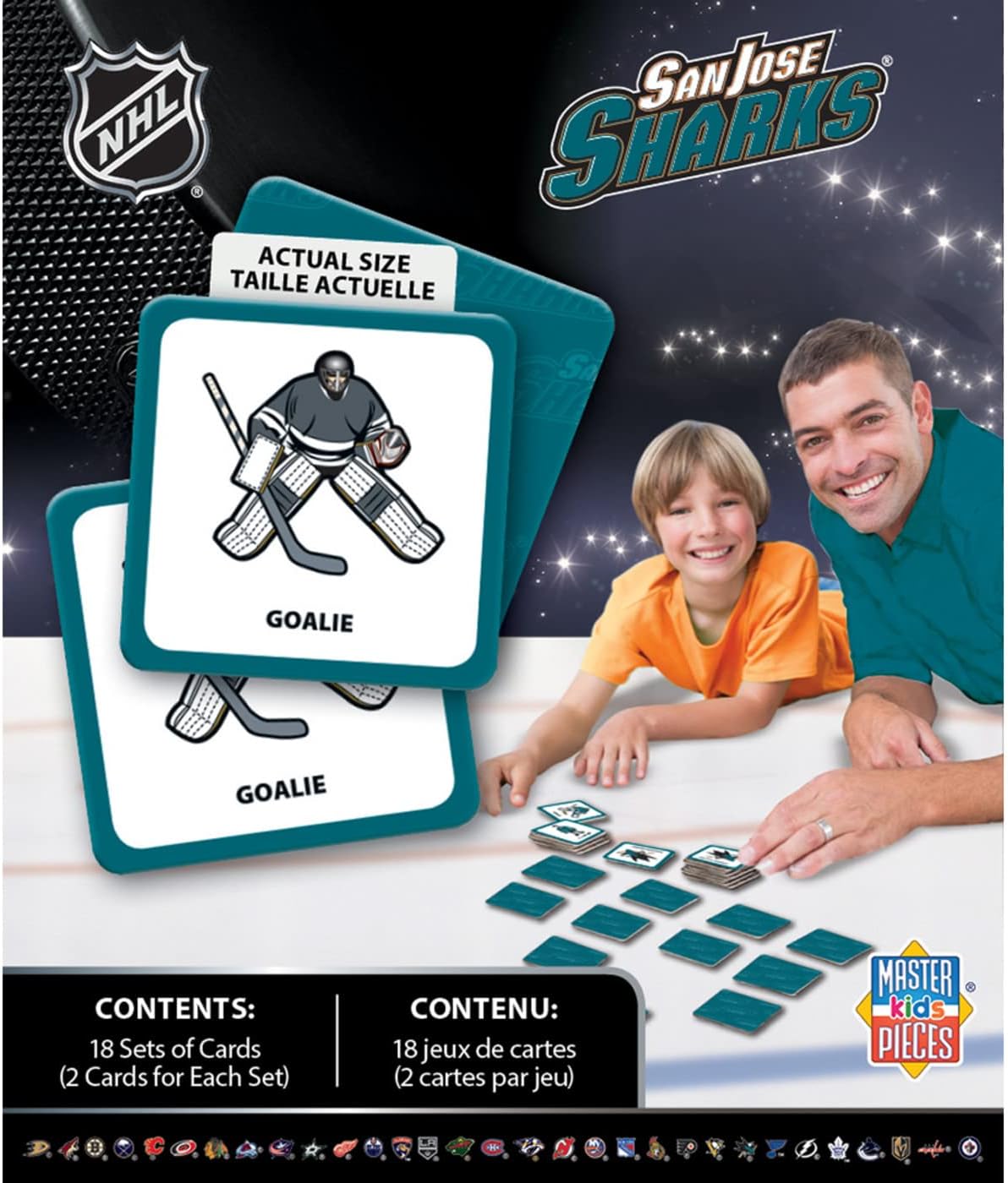 MasterPieces NHL Chicago Blackhawks Matching Game, For Ages 3+ - Fun Family Entertainment for Kids and Adults - Educational, Engaging, and Perfect for Game Night, Interactive Classroom Activities