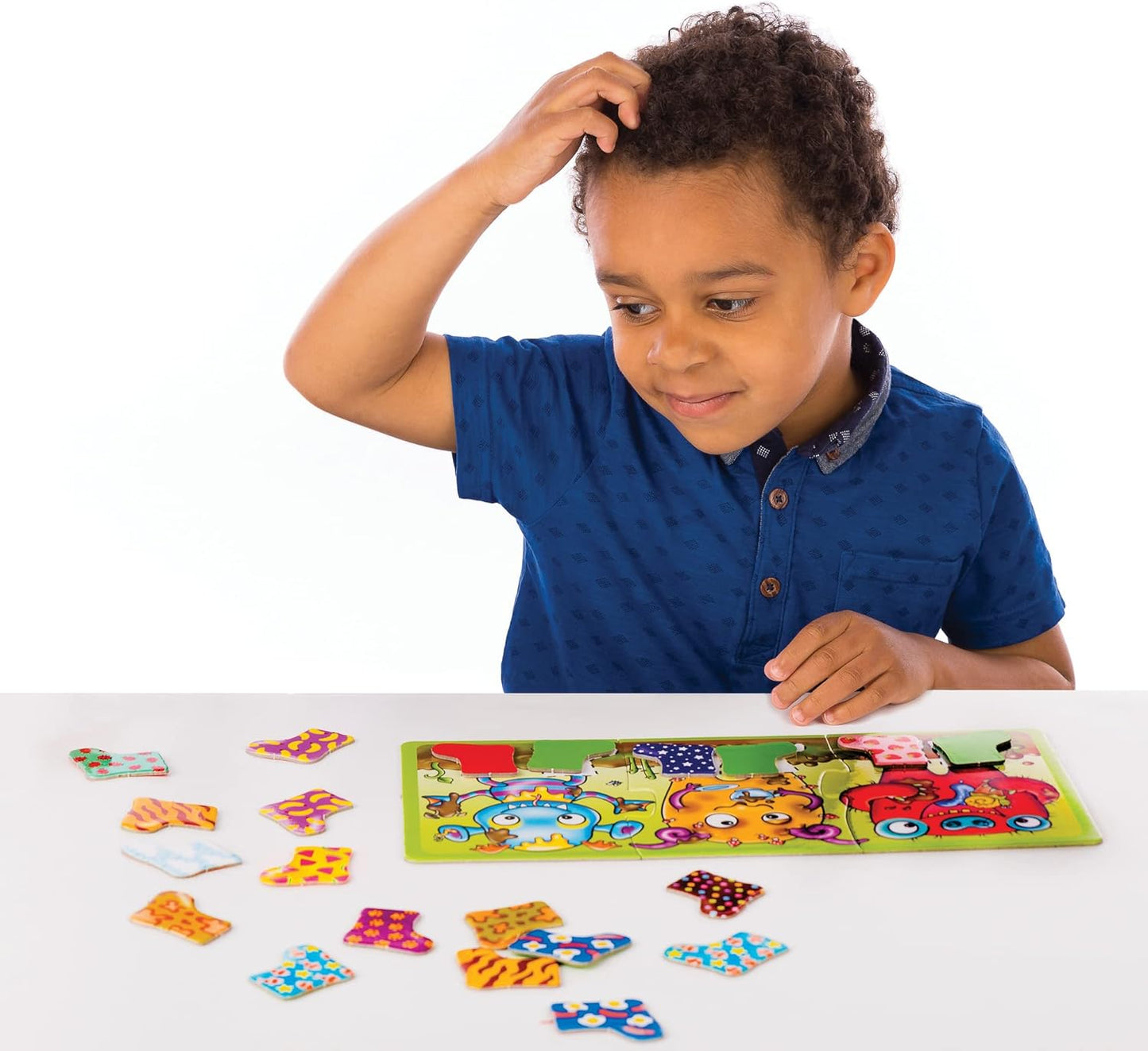 ORCHARD TOYS Moose Smelly Socks Game. Find Matching Pairs of Socks for Your Monsters! for Ages 3-6 and 2-4 Players