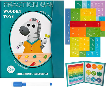 Magnetic Fraction Demonstration Book,Educational high Magnetic Fraction Educational Puzzle,Score Disk Demonstrator Math Puzzle Learning Building Block Set
