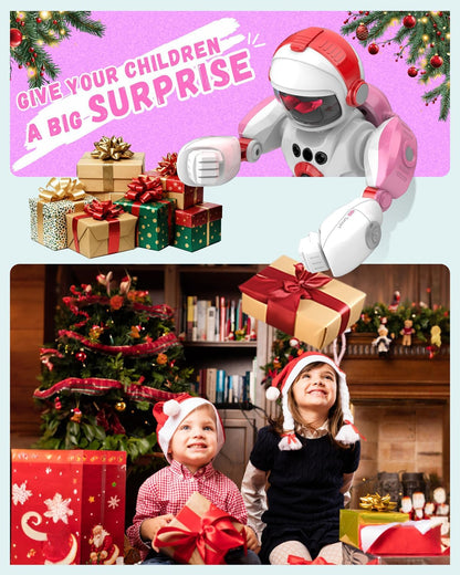 Toys for 3-8 Year Old Boys and Girls, Rechargeable Robot Toys for Kids with Recording Voice, Programming, Gesture Sensing, Singing, Dancing, RC Robot Birthday Gifts for Boys and Girls