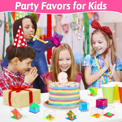 24PCS Mini Brain Teaser Puzzles Cubes Party Favors Bulk for Kids 4-8 8-12 Goodie Treat Bag Easter Basket Stuffers Classroom Treasure Chest Carnival Prizes Box Toys Pinata Filler Birthday Return Gifts