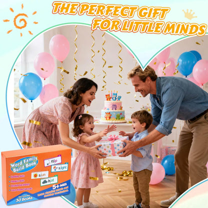 Dolanus 30 Read and Rhyme Flip Books, Word Family ABC Vocabulary Flashcards, Kindergarten Sight Word - Learn to Read Phonics Flash Cards Activity Games, Toys for Kids Toddlers Ages 3-8 Years Old