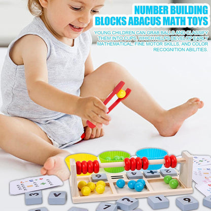 Genérico Wooden Abacus for Children - Early Learning with Wood, Abacus Counter with Beads to Match Colors - for Children Over 3 Years Old in Home Classroom