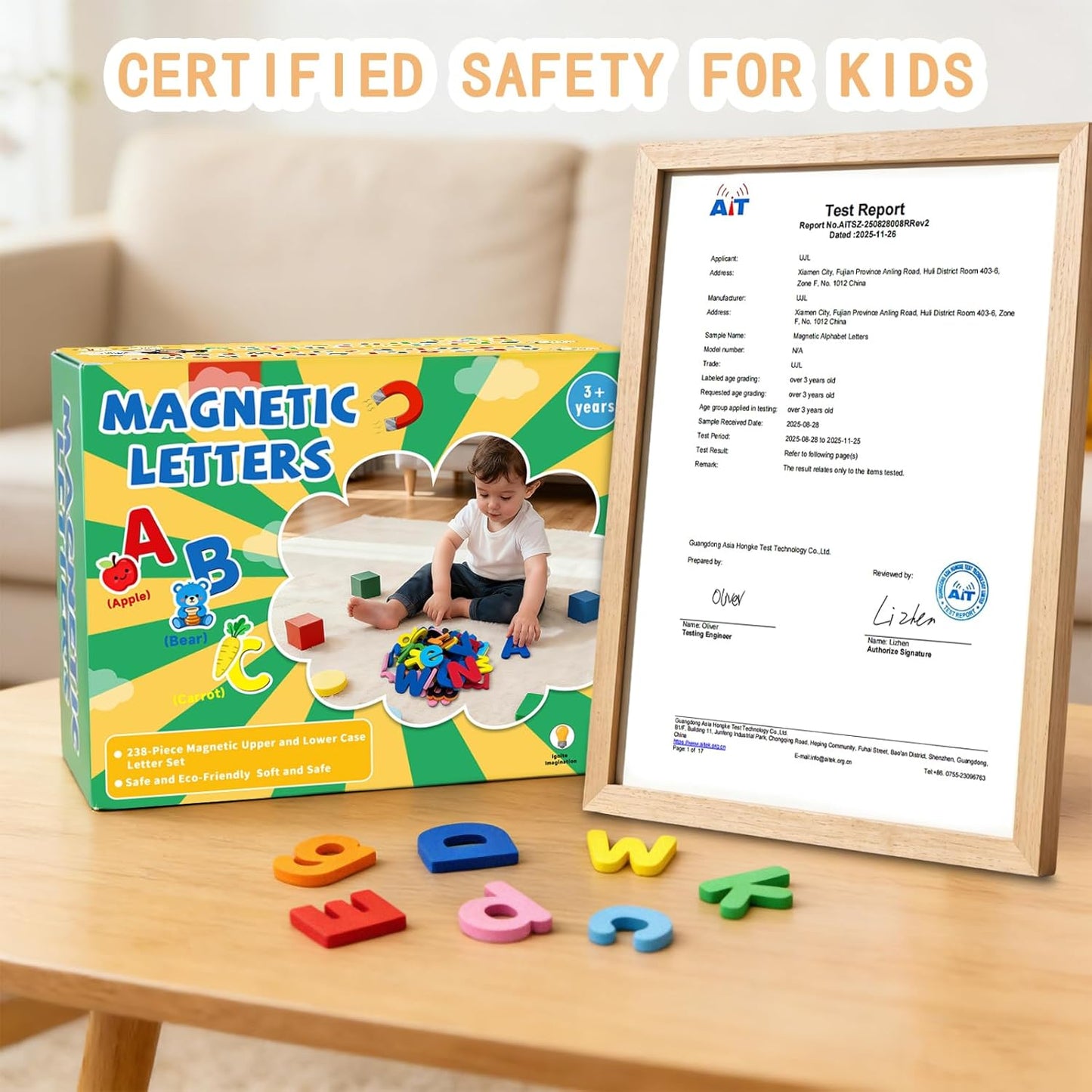 Magnetic Letters ABC Alphabet Magnets for Toddlers 1-3 Fridge Magnets 238 Pcs Double - Side Magnetic Letters Board for Preschool Toddler Spelling and Learning