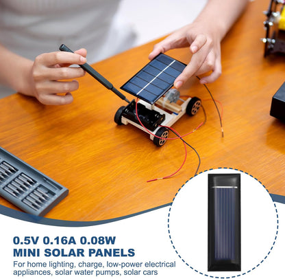 MECCANIXITY 8PCS 1.5V 0.09W 0.06A Mini Solar Panels for Solar Power, Small Solar Photovoltaic Cells Charge DIY Electric Toy Materials Solar System Kits, 1.18" x 1.18"