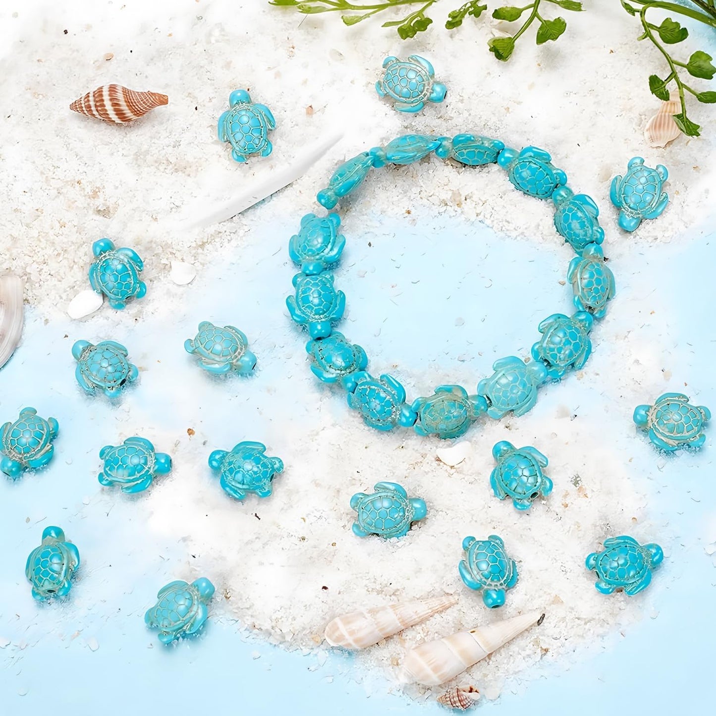 100pcs Blue and White Turquoise Cross Spacer Beads 8x10mm Semi Precious Stone Bead Easter Cross Gemstone Loose Beads for Jewelry Making Charms Beading Bracelets Necklaces Earrings Crafts
