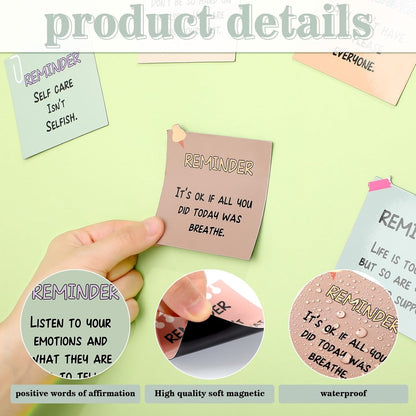 Copkim 15 Pcs Mental Health Fridge Magnets Boho Inspirational Daily Reminder Refrigerator Magnets Mental Reminder Notes Affirmations Encouragement Gift for Kitchen Whiteboard Therapy Office Home Decor