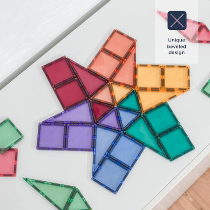 CONNETIX Magnetic Tiles Pastel Mini Pack, 32 Pieces