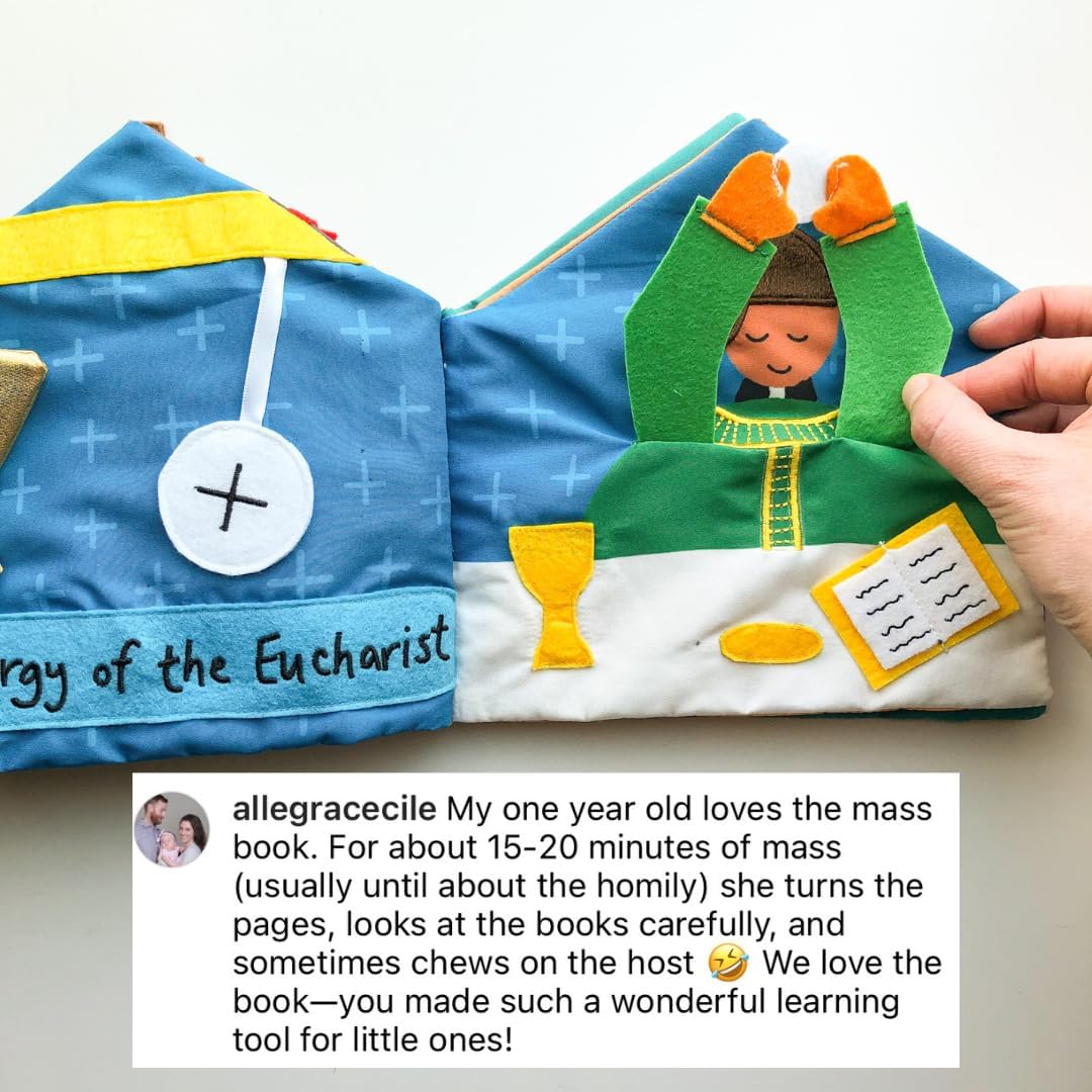 Rosary Quiet Book for Babies and Toddlers - Explore The Mysteries of The Rosary Through Play - Interactive Faith-Based Sensory Learning - Ideal for Family Prayer and Baptism Gifts