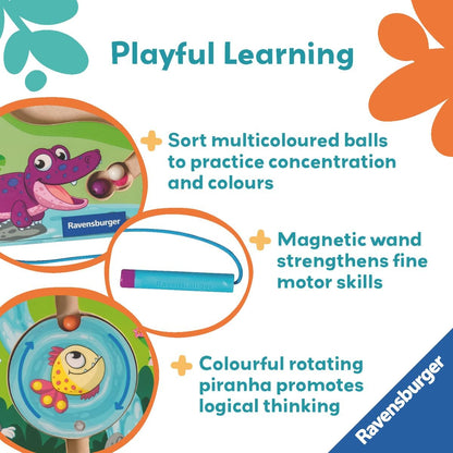 Ravensburger Play+ Magnetic Wooden Maze - in The Jungle | Interactive Sorting Game | Encourages Problem Solving & Focus