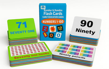 Number Flash Cards for Toddlers - Durable Toddler Flash Cards - Learn Counting Flashcards Numbers 1–100 -Help Kids Count Games | Kids Toys Numbers Match for Preschoolers Kindergarten 2-6