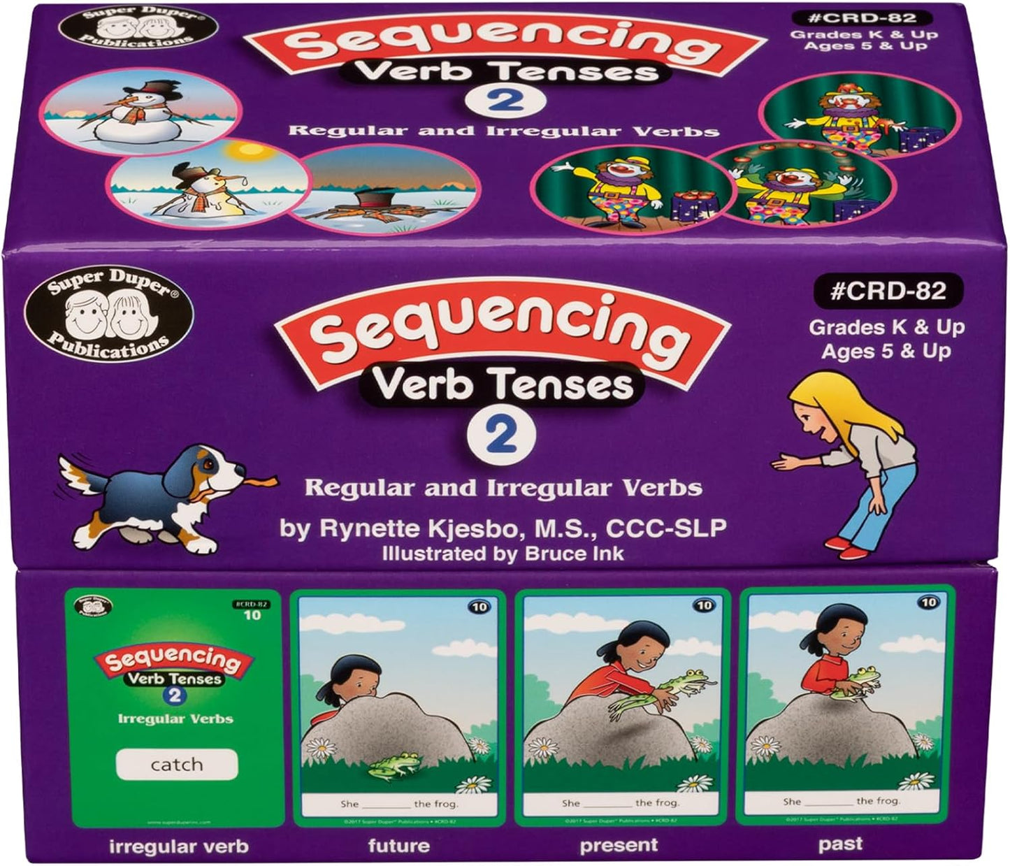 Super Duper Publications | Sequencing Regular and Irregular Verb Tenses Set 2 Fun Deck | Communication and Early Reader Skills Flash Cards | Educational Learning Materials for Children