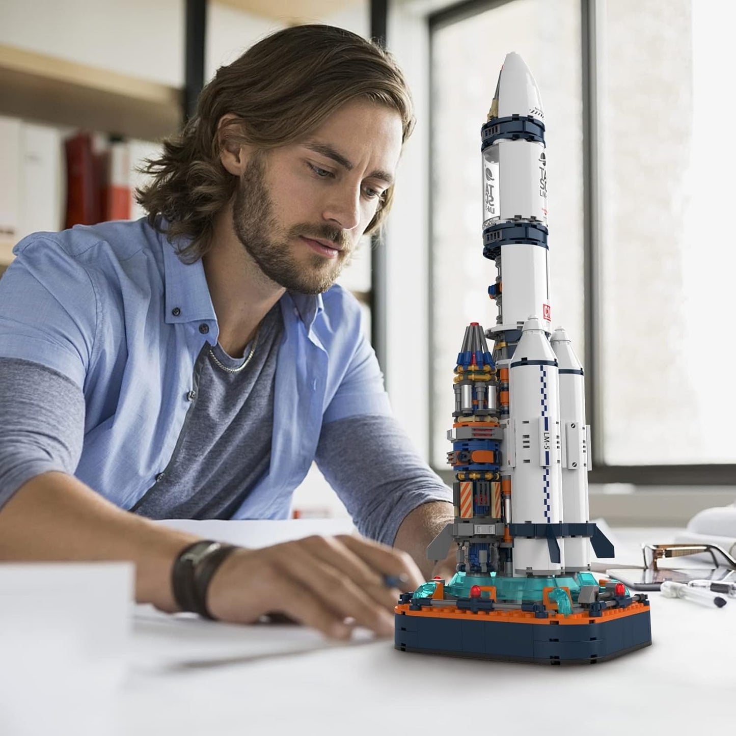 JMBricklayer Space Telescope Building Sets for Adults, Cool Space Planet Building Toys with Lights 70009, Space Exploration Telescope Model Kits for Adult, Ideal Gift for Space Lovers, Kid 14+(995PCS)