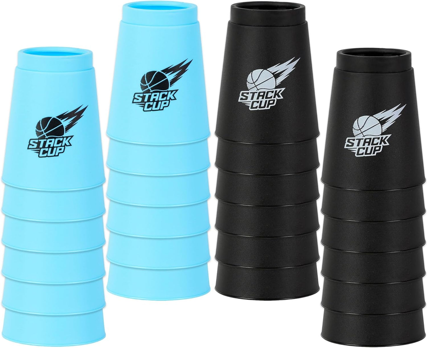 SEISSO Quick Stacking Cups, Stacking Cup Set Classic Stack Training Game Toys,12PCS Purple Stacking Cup Set for Boys Girls Kids