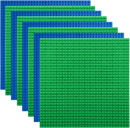 Classic Baseplates Building Plates-10" x 10" Building Boards,100% Compatible with All Major Brands and Activity Table, Creative Platforms Mats for Toy Bricks (Sand, 8 Pack)