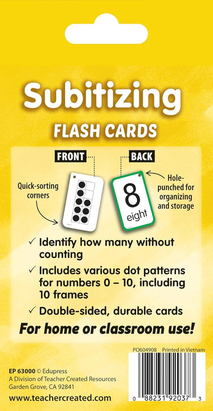 Teacher Created Resources Subitizing Flash Cards (EP63000)