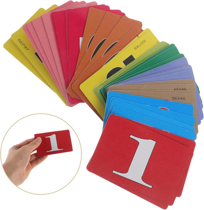 KICHOUSE 40pcs Game Scorekeeping Plaque Plastic Counting Chips Math Counters for Classroom Party Learning