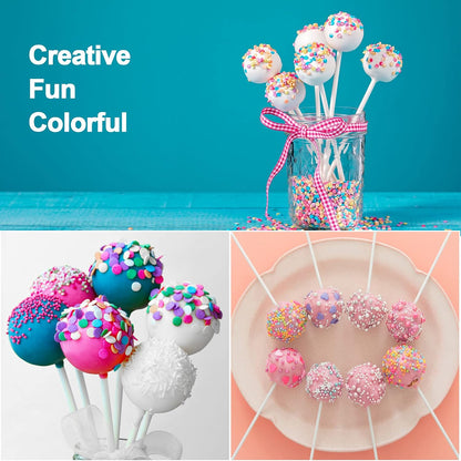 Silicone Cake Pop Mold Set - 2 Pack Lollipop Molds Kit with 40 Cake Pop Sticks, 100 Candy Treat Bags, and 100 Gold Twist Ties, Great For Chocolate Lollipop, Candy, Cake Pops