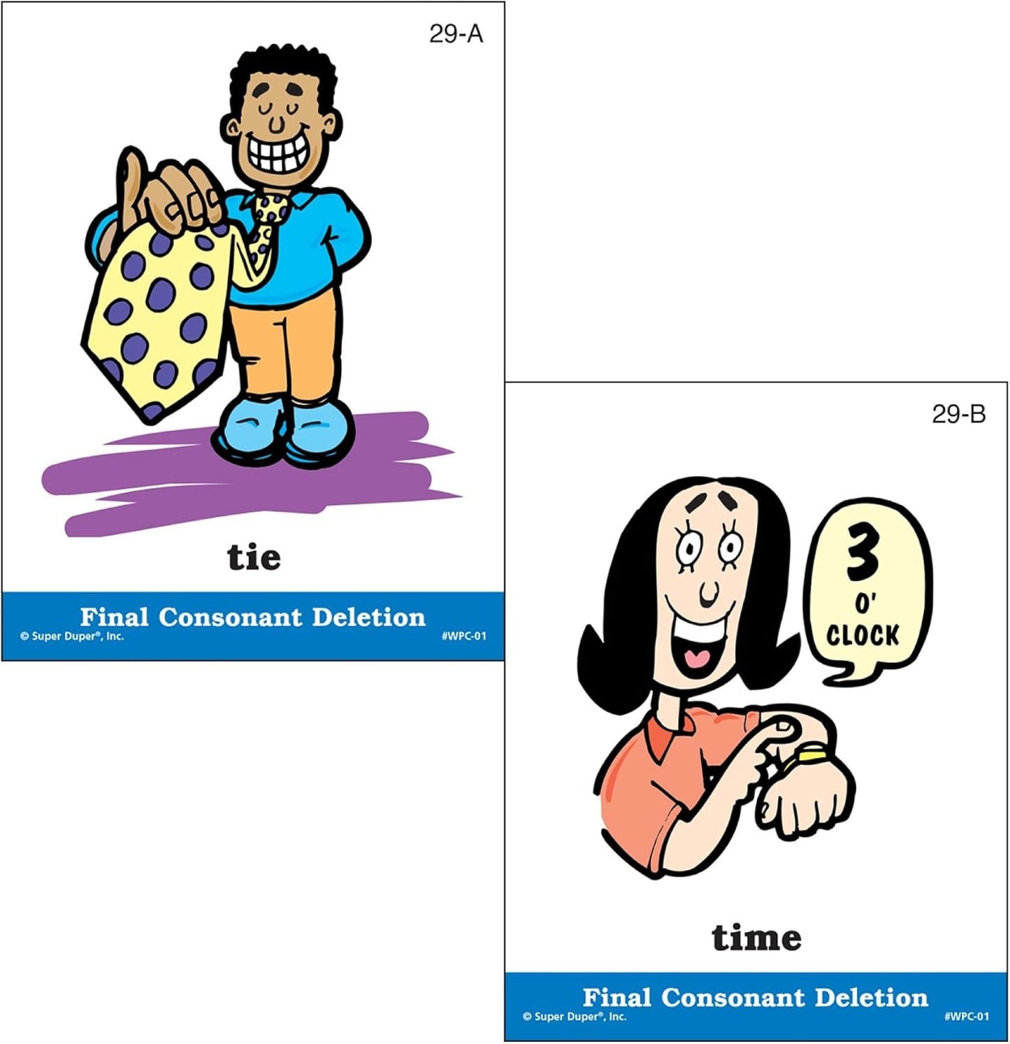 Super Duper Publications | Webber® Illustrated Phonology Final Consonant Deletion Minimal Pair Card Deck | Educational Learning Resource for Children
