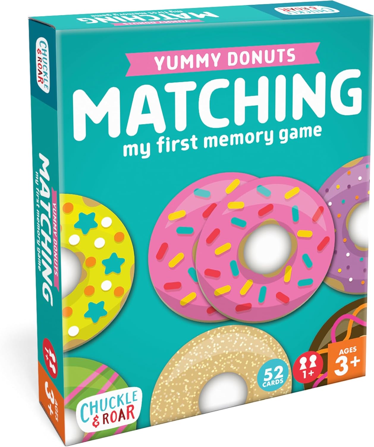 Chuckle & Roar Alphabet Matching Memory Game - Multicolor Tiles Concentration-Boosting Toddler Games - Uppercase & Lowercase Alphabet Learning - Travel-Friendly Matching Activity for Toddlers 3+