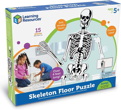 Learning Resources Skeleton Floor Puzzle - Science Classroom Must Haves, STEM Student Essentials, Practice Anatomy, Back to School Supplies for Teachers, Ages 3+