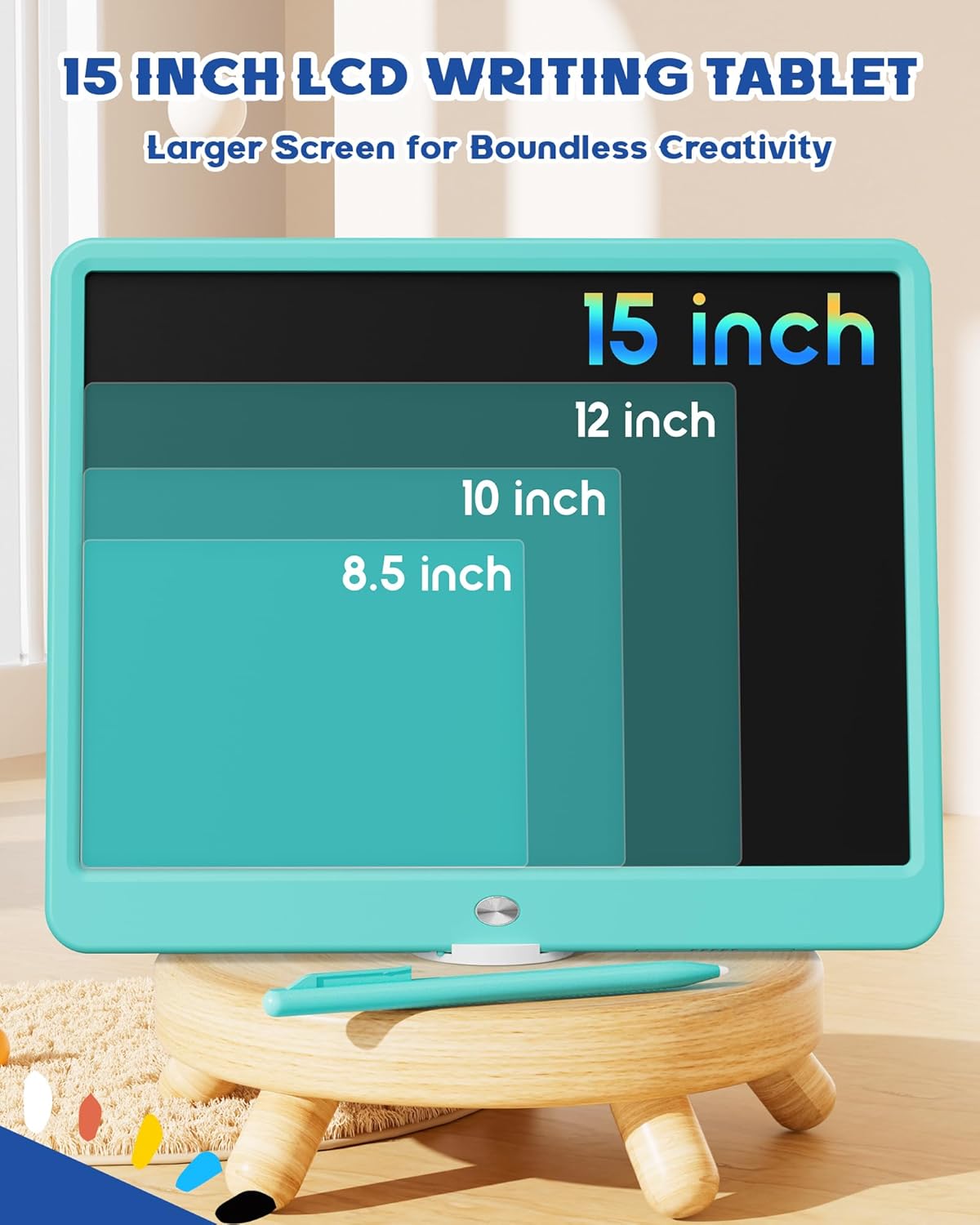 Bravokids Toys for 3-6 Years Old Girls Boys, LCD Writing Tablet 10 Inch Doodle Board, Electronic Drawing Pads, Educational Birthday Gift for 3 4 5 6 7 8 Years Old Kids Toddler (Blue)