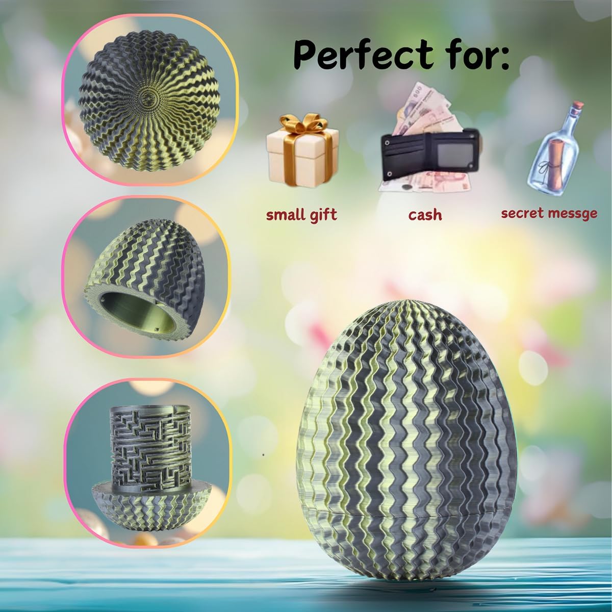 2026 Creative Gift Box: Easter Egg Mystery Puzzle with Hidden Compartment, Reusable Brain Teaser Game for Adults & Kids, Money Gift Ideas for Birthday Christmas Party Celebration