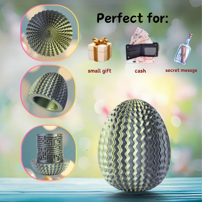 2026 Creative Gift Box: Easter Egg Mystery Puzzle with Hidden Compartment, Reusable Brain Teaser Game for Adults & Kids, Money Gift Ideas for Birthday Christmas Party Celebration