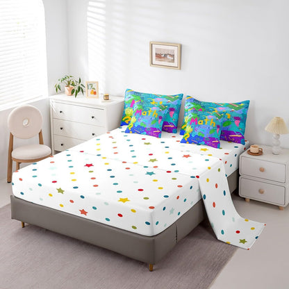 Erosebridal Chemical Equation Bed in a Bag Queen Comforter Set 7 Piece,Chemistry Bedding Sets Science Students Learning Gift Sheet Set with Comforter,Molecular Formula Education Bed Set - Colors B