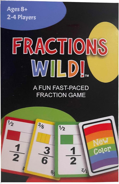 Fractions Wild - Match Fraction Number or Color to be The First to get rid of All Your Cards! Easy to Learn, Fun to pla Math Game for 3rd, 4th, 5th and 6th Grades.